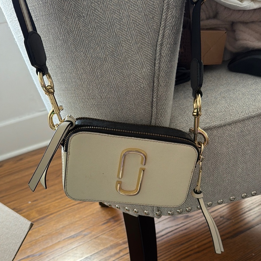 Black and Cream Crossbody Bag